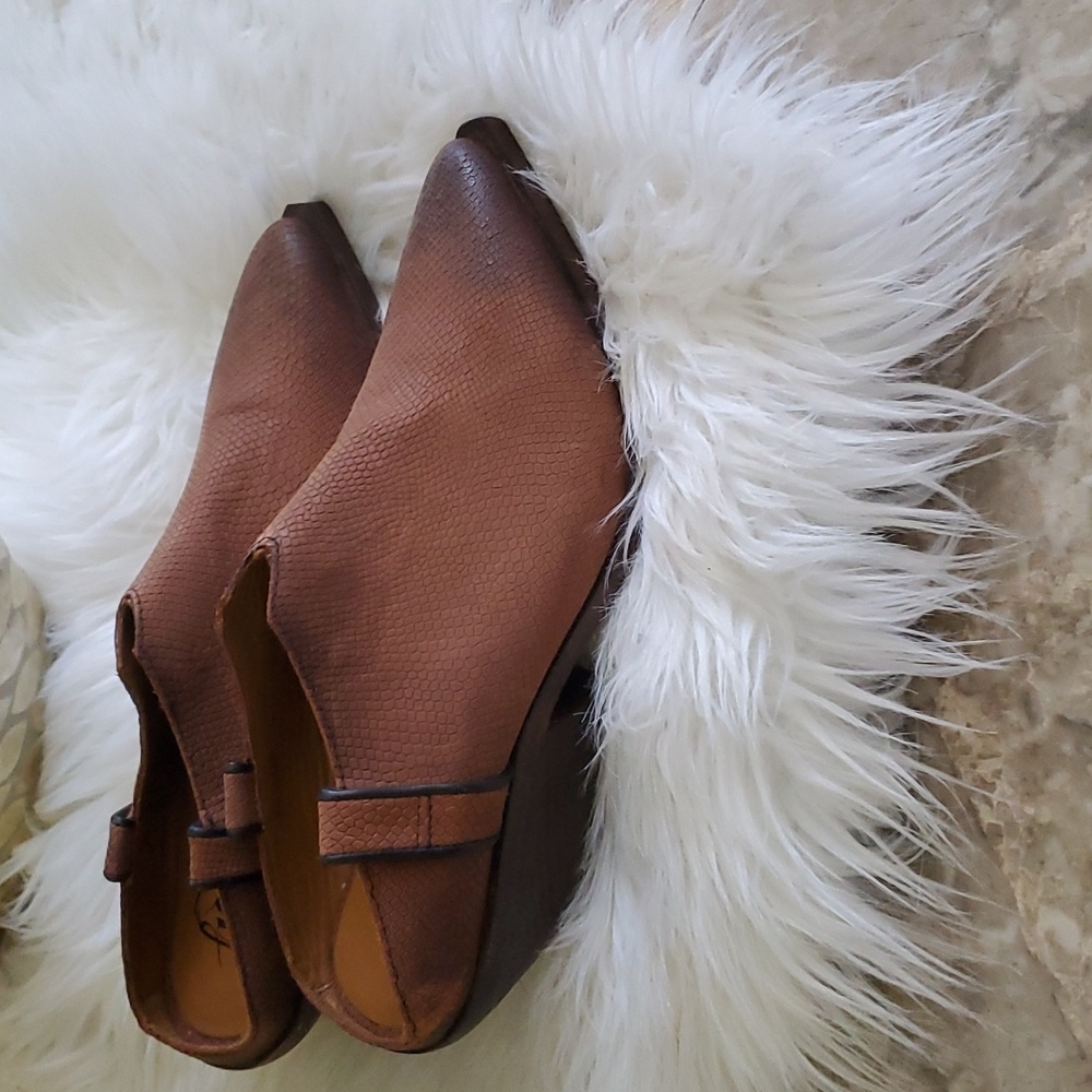 Free people Marfa  brown cowboy  western mule shoe size 6.5 - Picture 4 of 15